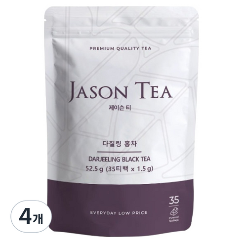 제이슨티 다질링 홍차, 4개, 35개입, 1.5g