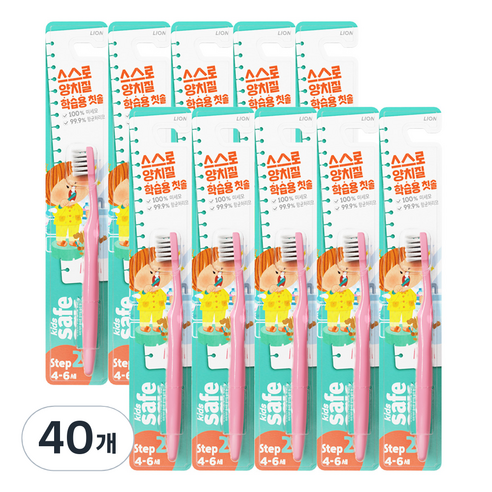 키즈 세이프 유아칫솔 2단계, 랜덤 발송, 40개, 1개