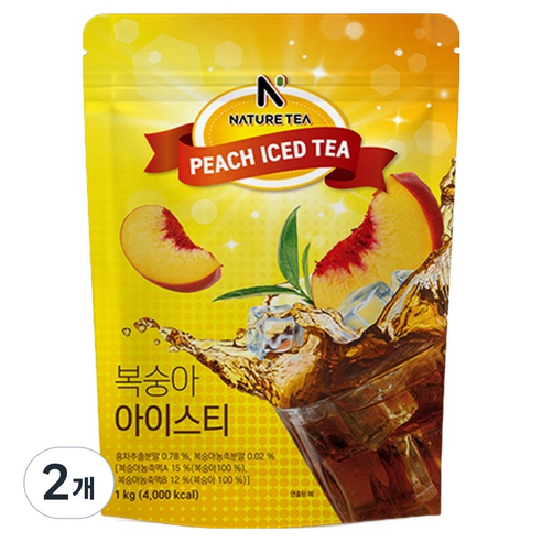 네이쳐티 복숭아아이스티, 1kg, 1개, 2개