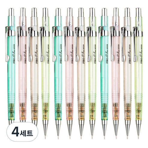 문화연필 투명 제도 샤프 색상혼합, 0.5mm, 48개
