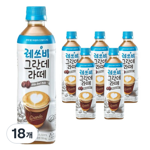 레쓰비 그란데 라떼, 500ml, 18개