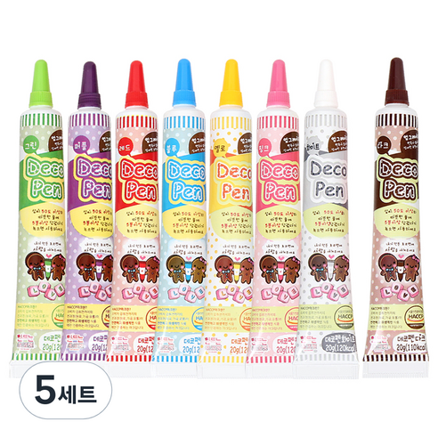 만드는 초콜렛 데코펜 8종, 20g, 5세트