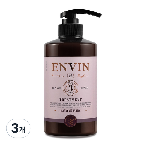 앙방 단백질 퍼퓸 헤어케어 트리트먼트 메리미달링, 500ml, 3개