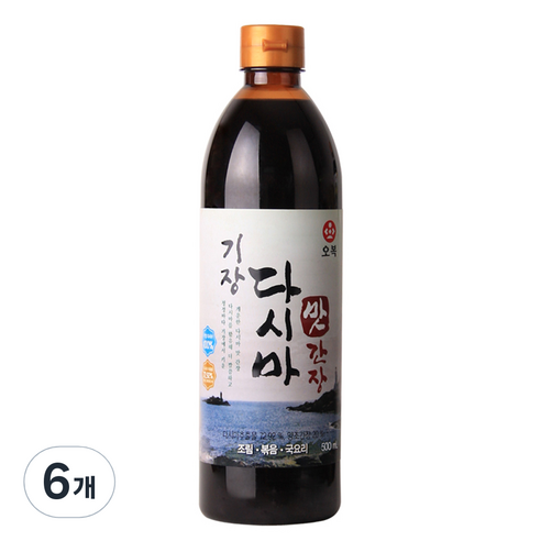 오복식품 기장 다시마 맛간장, 6개, 500ml