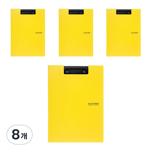 에코청운 에코 컬렉터 클립보드 A4, 노랑, 8개