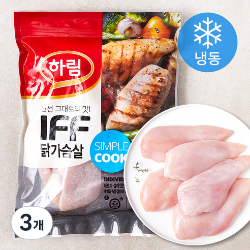 하림 IFF 닭가슴살 (냉동), 800g, 3개