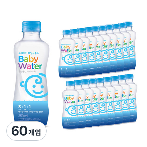 천년동안 베이비워터 350ml, 60개입
