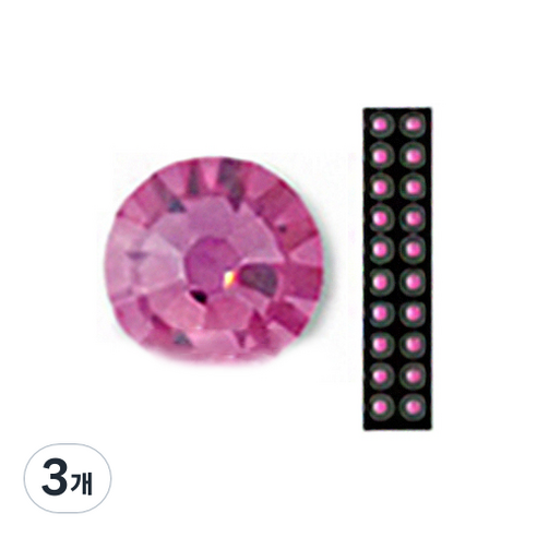 와사비네코 미미츠보 쥬얼리 귀지압패치 M 3.0mm 20p, 푸시아, 3개