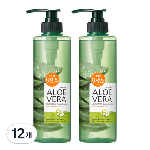 과일나라 알로에 수딩젤 바디워시, 500ml, 12개