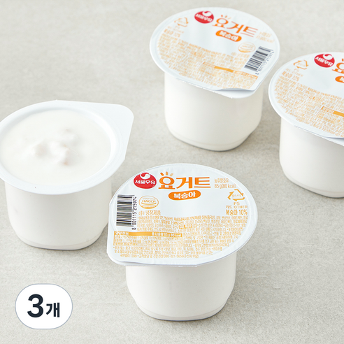 서울우유 요거트 복숭아, 85g, 4개입, 3개