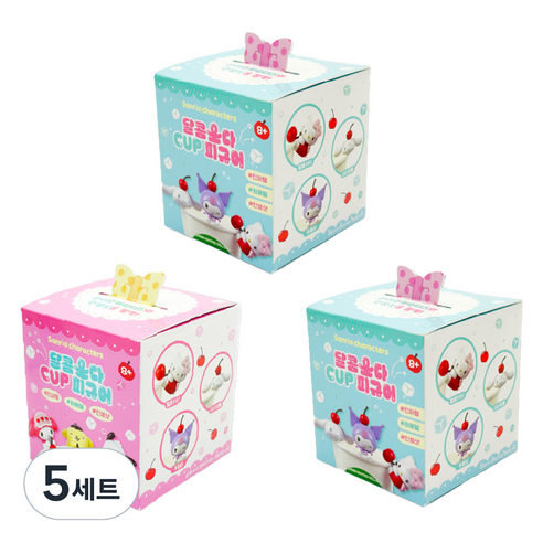 PINKMANGO 산리오 달콤소다 컵 피규어 3p 세트 랜덤발송, 5세트