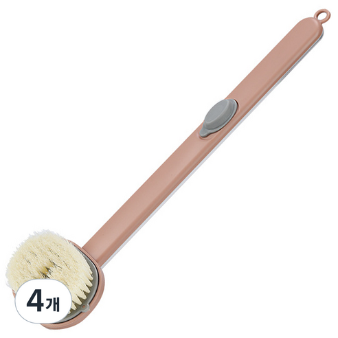 바코젤 거품 보관 바디 샤워 목욕 브러쉬 스틱, 핑크, 1개입, 4개