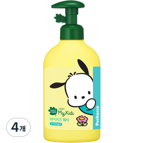 그린핑거 마이키즈 산리오 바디워시 과일향, 320ml, 4개