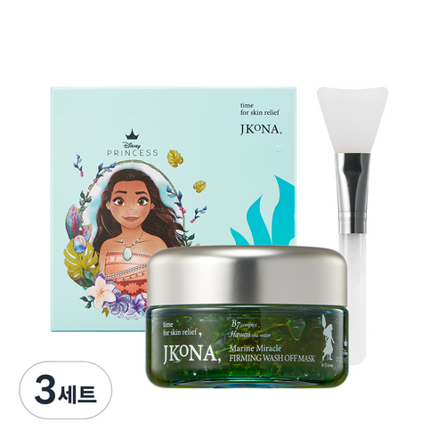 제이코나 모아나 팩 마린 미라클 퍼밍 워시 오프 마스크 100ml + 팩 브러쉬, 1개입, 3개