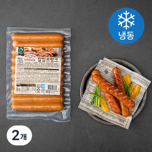대상 리치부어스트 칼집 프랑크 (냉동), 750g, 2개