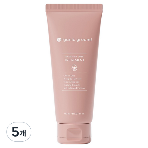 오가닉그라운드 탈모완화 트리트먼트, 150ml, 5개