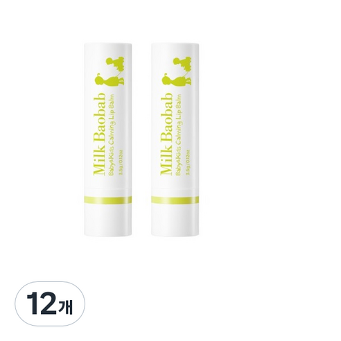 밀크바오밥 베이비 키즈 카밍 립밤 3.5g, 사과향, 12개