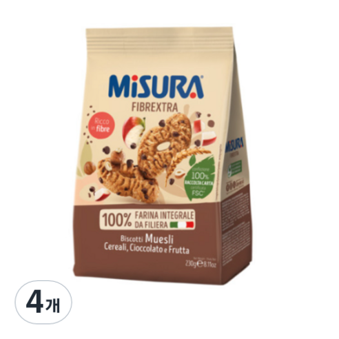 미주라 뮤즐리 비스켓, 230g, 4개