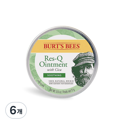 버츠비 레스큐 오인트먼트 위드 시카 밤, 혼합색상, 17g, 6개
