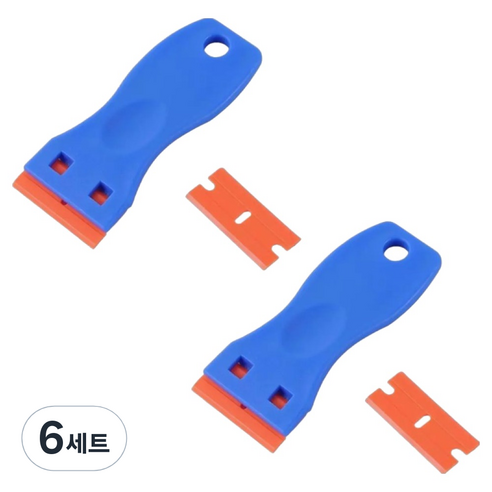 하와잇 스티커 제거기 스크래퍼, 6세트