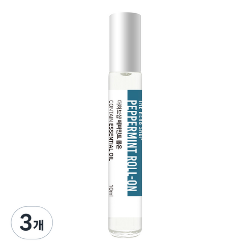 더허브샵 아로마 롤온 페퍼민트, 10ml, 3개