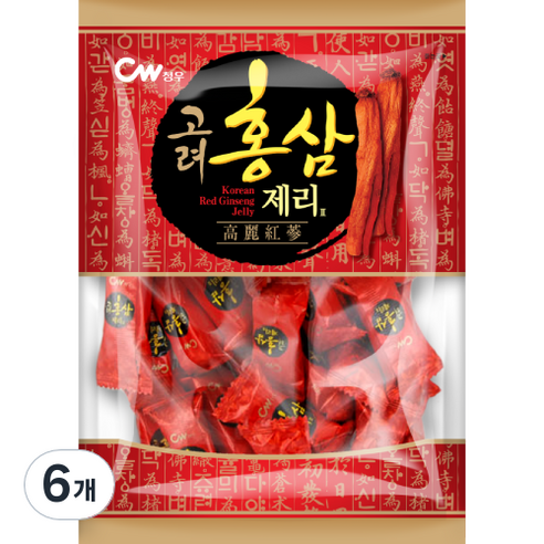 청우식품 고려 홍삼 제리 2, 6개, 350g