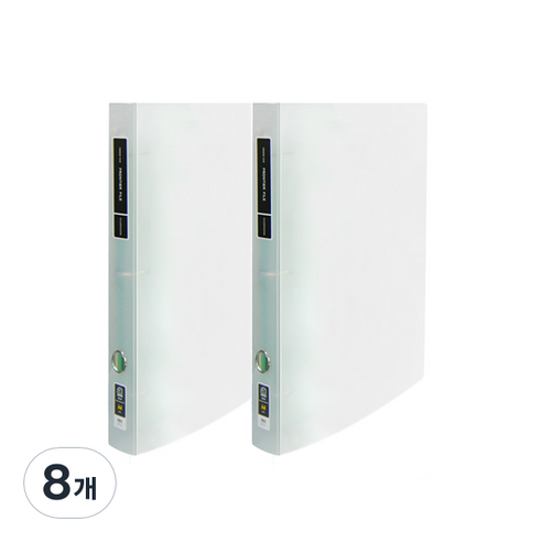 노블 투명 프론티어 프리미엄 A4 3cm D링 바인더 3공, 백색, 8개