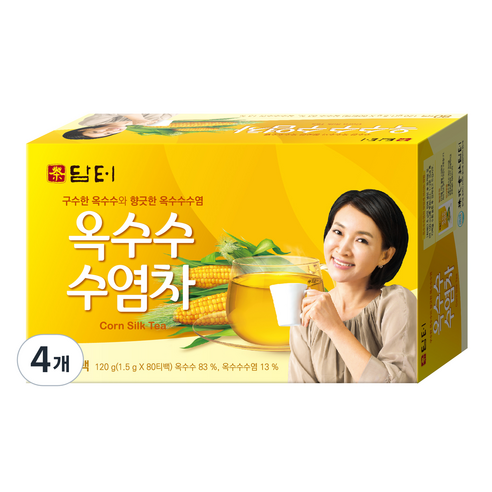 담터 옥수수수염차 티백, 4개