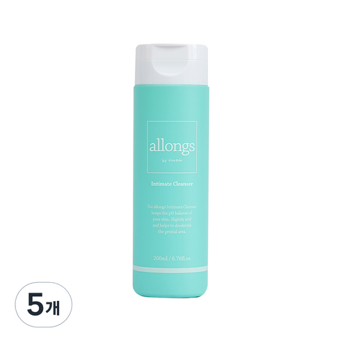 알롱 인티메이트 클렌저 여성청결제, 200ml, 5개