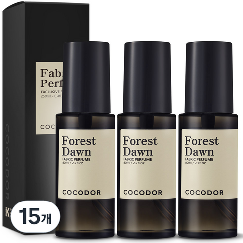 코코도르 룸 앤 패브릭 퍼퓸 섬유탈취제, 80ml, 15개, 포레스트 던
