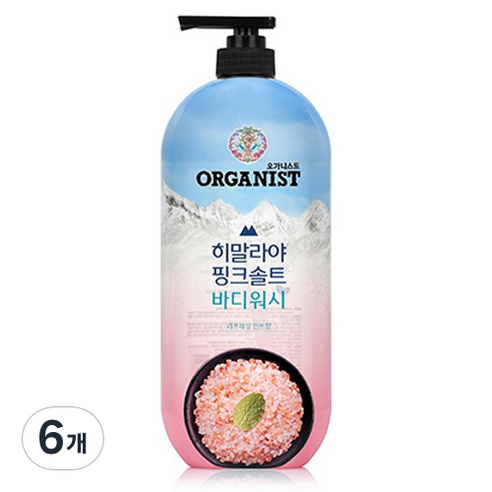 오가니스트 히말라야 핑크솔트 바디워시 민트향, 865ml, 1개