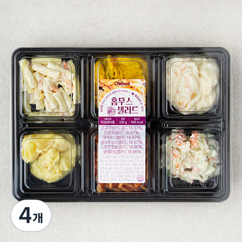 쉐푸드 홈 무스 샐러드, 330g, 4개