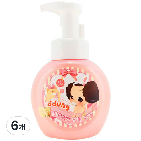 [뚱] 베이비 버블비누, 300ml, 6개