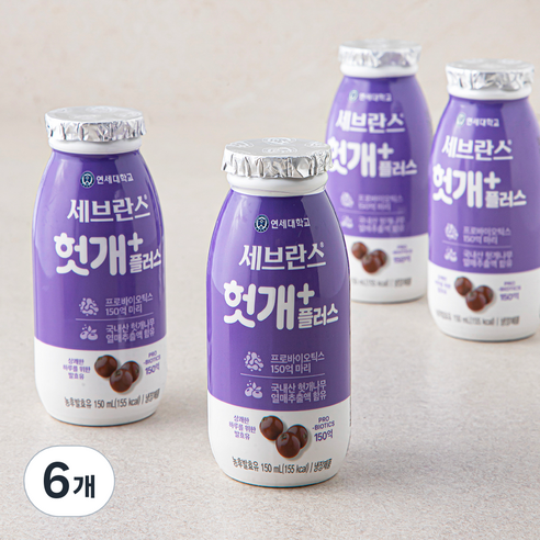 세브란스 헛개 플러스 유산균 음료, 150ml, 4개입, 6개