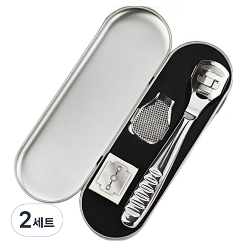 아늑공간 스테인레스 굳은살 제거 콘커터 + 교체용날 10p 세트, 2세트, 150g