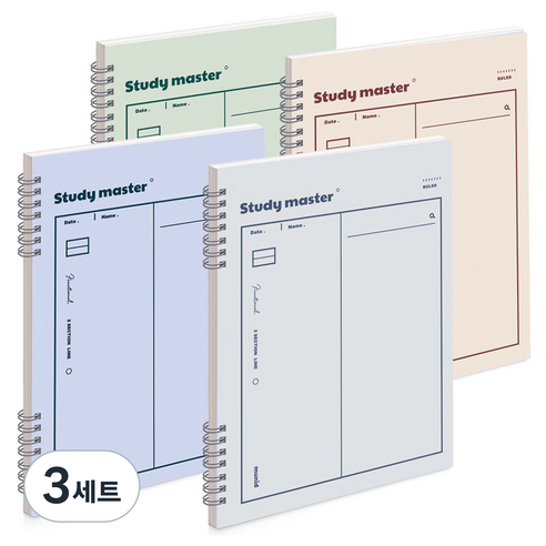 뮤니드 It spring 파스텔 2분할 라인 수학노트 컬러 4종 세트, Soft Beige + Grey + Sky Blue + Green tea, 3세트