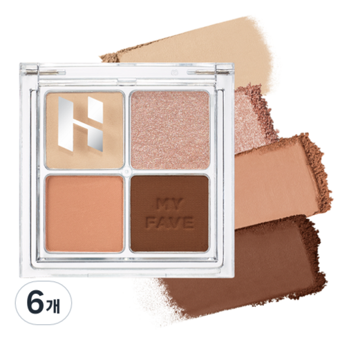 홀리카홀리카 마이 페이브 아이섀도우 팔레트 6.5g, 6개, 02 멜바
