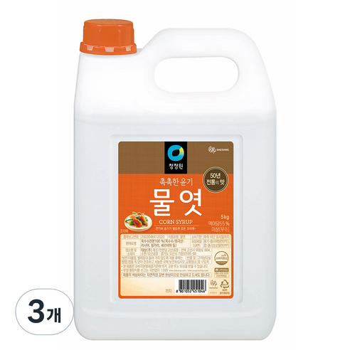 청정원 물엿, 5kg, 3개