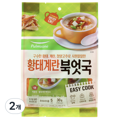 풀무원 황태계란북어국, 30g, 2개
