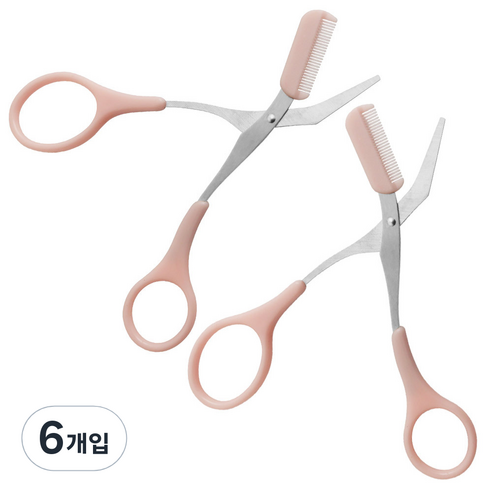 세븐스타 아이브로우 눈썹가위, 연핑크, 6개