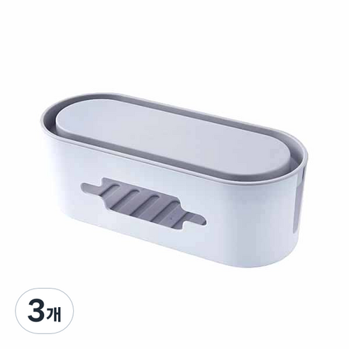 더자카 앰플 전선정리함, 3개, 화이트