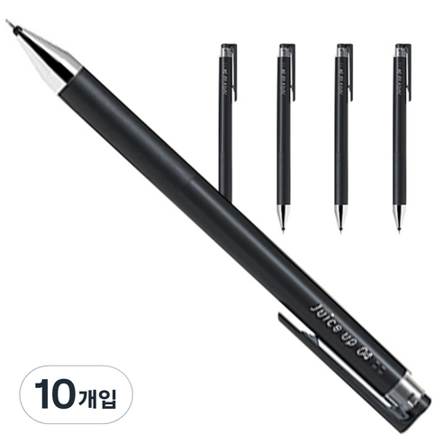 파이롯트 쥬스업 젤잉크 중성 노크펜 0.4mm, 블랙, 10개