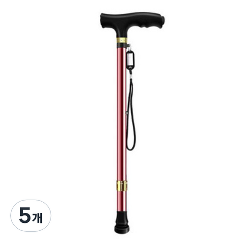 선빛 맥컬리 싱글 지팡이, 레드, 5개