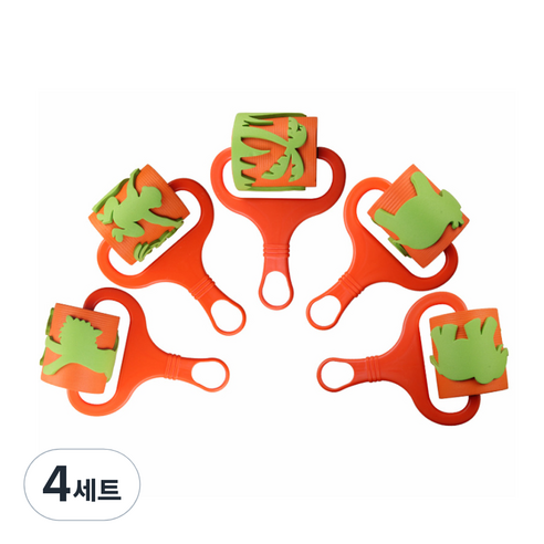EVA 대형 롤러 5종 세트, 정글 랜덤발송, 4세트