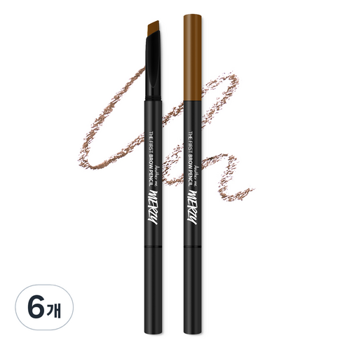 머지 더 퍼스트 브로우 펜슬 0.3g, B3 아몬드 브라운, 6개