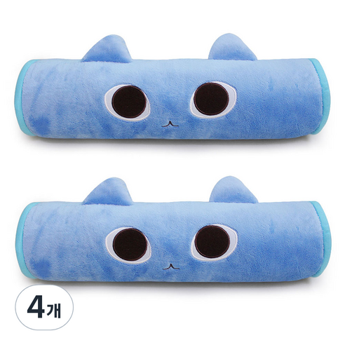 애니나라 헬로캣 차량용 목쿠션 2p, 소라(블루), 4개
