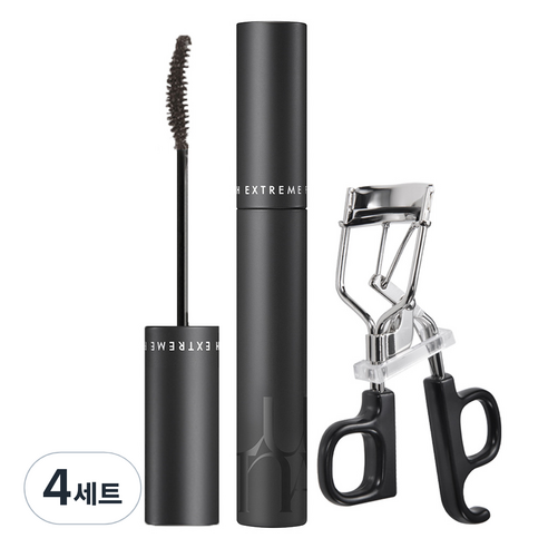 루나 래쉬 익스트림 픽싱 마스카라 7.5g + 컬 픽싱 뷰러 세트, 4세트, 3호 애쉬(마스카라)