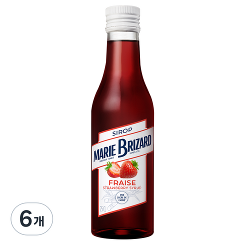 마리브리자드 스트로베리 시럽, 250ml, 6개