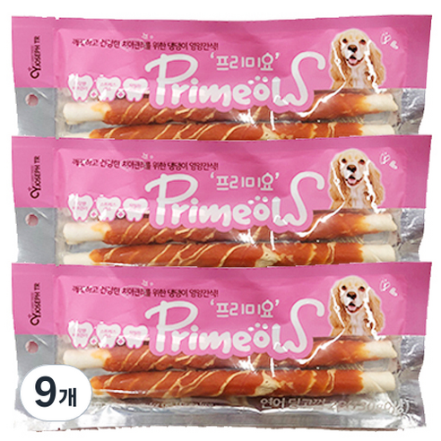 프리미요 연어 딩고껌 25cm 대형견 2p, 연어맛, 260g, 9개