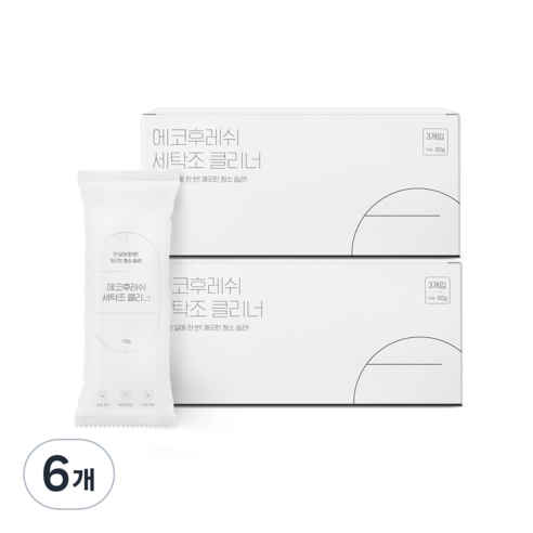 에코후레쉬 세탁조 클리너 3p, 300g, 6개